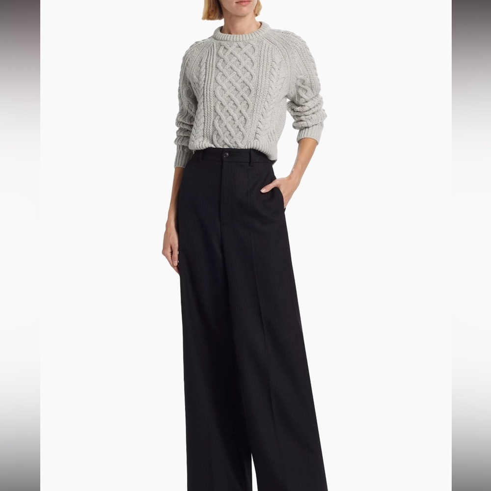 NILI LOTAN Coras Wool Cable-Knit Sweater - Picture 3 of 12